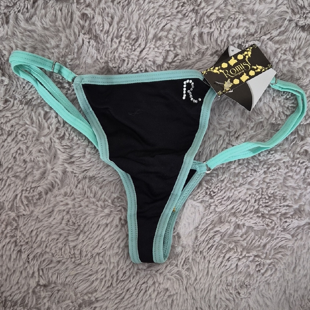 Black and Mint Green Women's Panties